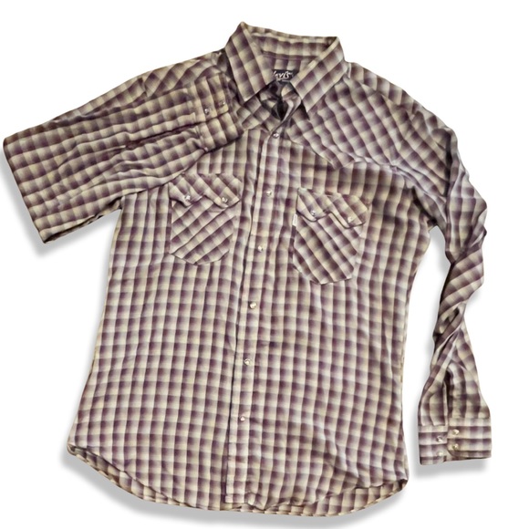 Levi’s Vintage 80’s Sawtooth Western Pearl Snap White Tab - Picture 4 of 14